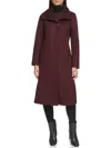 Kenneth Cole Women's Melton Wool Blend Peacoat In Merlot