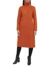 Kenneth Cole Women's Melton Wool Blend Peacoat In Orange