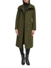 Kenneth Cole Women's Melton Wool Blend Peacoat In Pine