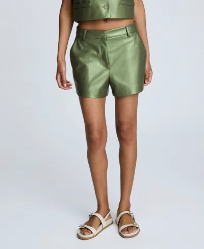 KENNETH COLE WOMEN'S METALLIX FAUX-LEATHER SHORTS