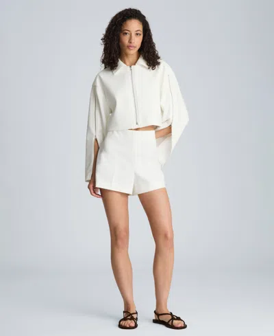 Kenneth Cole Women's Mid-rise Pull-on Shorts In White