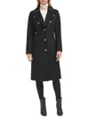 Kenneth Cole Women's Military Wool Blend Overcoat In Black