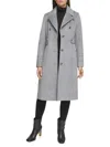Kenneth Cole Women's Military Wool Blend Overcoat In Grey