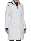 Kenneth Cole Women's Mixed Quilted Puffer Coat In White