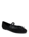 Kenneth Cole Women's Myra Slip On Bow Flats In Black/silver Velvet