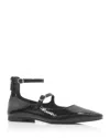 Kenneth Cole Nolita Ankle Strap Mary Jane Flat In Black Patent