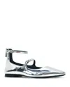 Kenneth Cole Nolita Ankle Strap Mary Jane Flat In Silver
