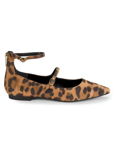 Kenneth Cole Women's Nolita Leopard Print Leather Flats