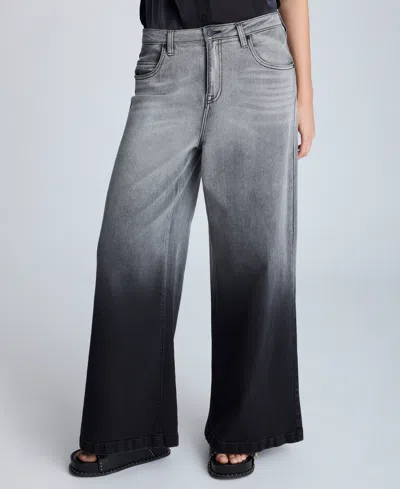 KENNETH COLE WOMEN'S OMBRE WIDE-LEG JEANS