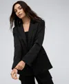 Kenneth Cole One-button Satin Blazer In Black