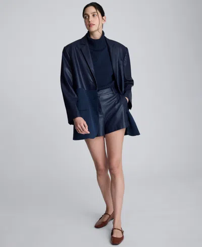 Kenneth Cole Women's Oversized Boyfriend Jacket In Blue