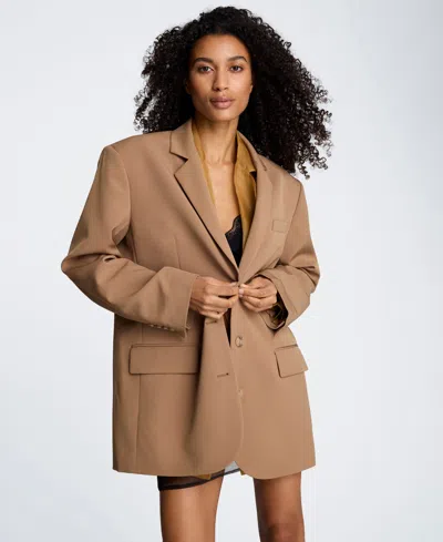 Kenneth Cole Women's Oversized Boyfriend Jacket In Brown