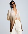 Kenneth Cole Women's Oversized Ombre Tunic Shirt In Chai Multi