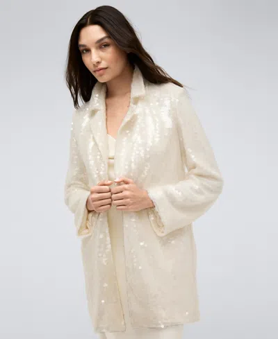 Kenneth Cole Sequin Jacket In Clear