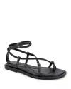 Kenneth Cole Paros Ankle Strap Sandal In Black Leather