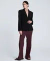 Kenneth Cole Luxe Twill Three Button Contoured Jacket In Black