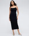 Kenneth Cole Stripe Midi Slipdress In Dark Navy,grey