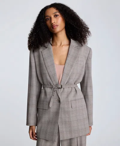 KENNETH COLE WOMEN'S PLAID BLAZER