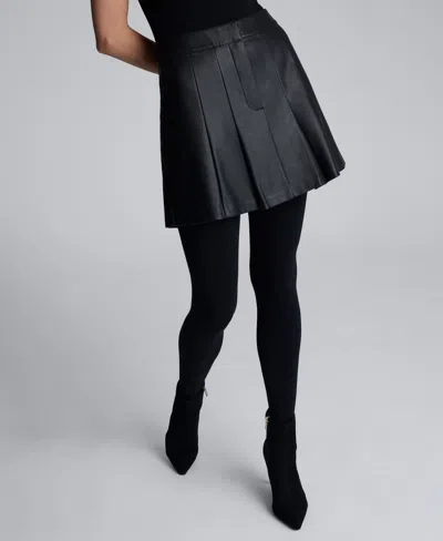 Kenneth Cole Women's Pleated Mini Skirt In Black
