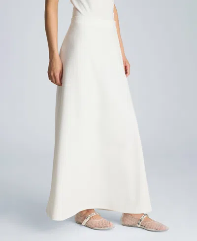 Kenneth Cole Women's Pull-on Bias Flared Maxi Skirt In White