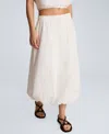 Kenneth Cole Pull On Bubble Maxi Skirt In White