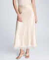Kenneth Cole Pull-on Side Slit Midi Skirt In Gray