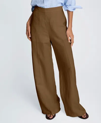 Kenneth Cole Women's Pull-on Wide-leg Pants In Brown