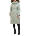 Kenneth Cole Hooded Puffer Coat In Sage