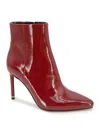 Kenneth Cole Quincy Patent Heel Ankle Bootie In Rio Red Patent