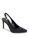 Kenneth Cole Quinnly Crystal Slingback Pointed Toe Pump In Black