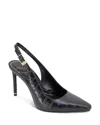 Kenneth Cole Quinnly Slingback Pump In Black Croco