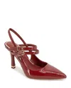 Kenneth Cole Raquel Pointed Toe Slingback Pump In Rio Red Patent