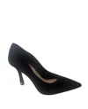 Kenneth Cole Women Romi High Heels Suede Pump In Black In Animal Print