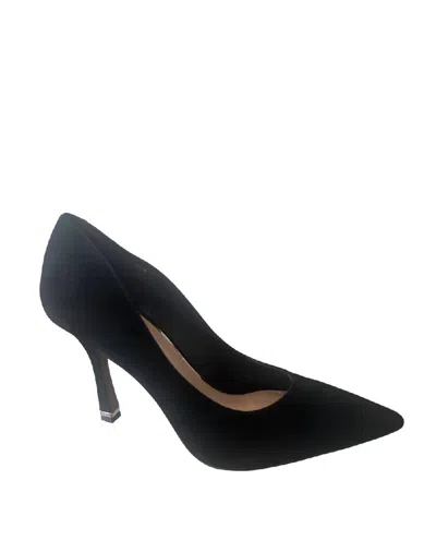 Kenneth Cole Women Romi High Heels Suede Pump In Black In Animal Print