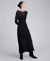 Kenneth Cole Scoop Back Stretch Lace Maxi Dress In Multi