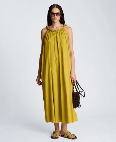 Kenneth Cole Women's Scoop Neck Maxi Dress In White