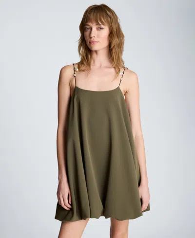 Kenneth Cole Women's Sleeveless Bubble Hem Mini Dress In Green