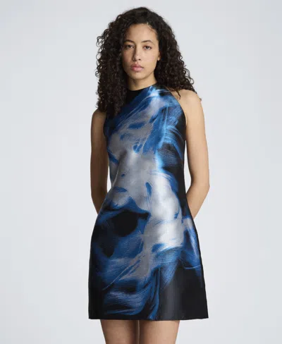 Kenneth Cole Women's Sleeveless Halter Neck Short Dress In Multi