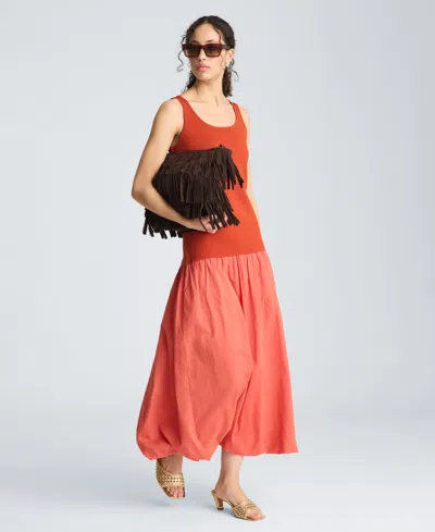 Kenneth Cole Women's Sleeveless Tank Midi Dress In Orange