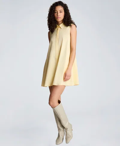 Kenneth Cole Women's Sleeveless Trapeze Mini Dress In Yellow