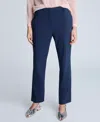 Kenneth Cole Athletic Stretch Flat Front Pants In Dark Navy