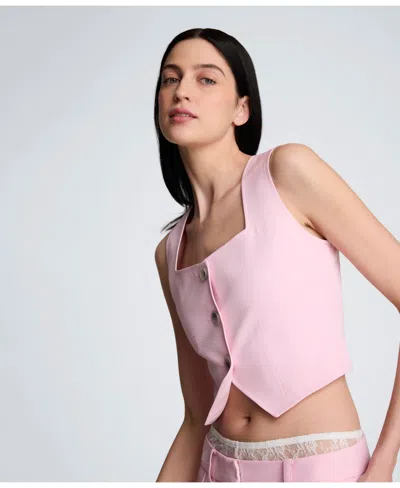 Kenneth Cole Women's Square Neck Crop Vest Top