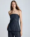 Kenneth Cole Women's Strapless Bustier Top In Dark Navy Multi
