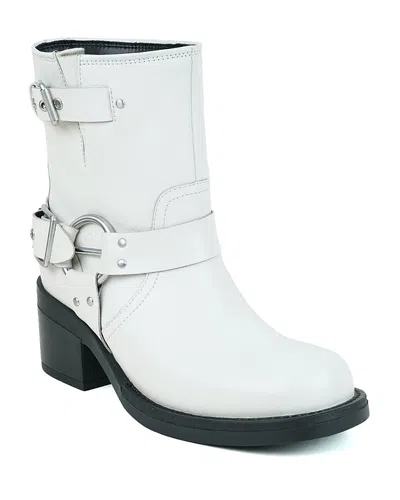 Kenneth Cole Stride Bootie In Whitecap Leather