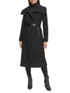 KENNETH COLE WOMEN'S TEXTURED TWILL WOOL BLEND COAT