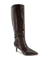 Kenneth Cole Utah Pointed Toe Knee High Boot In Chocolate