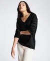 Kenneth Cole Oversize V-neck Sweater In Black