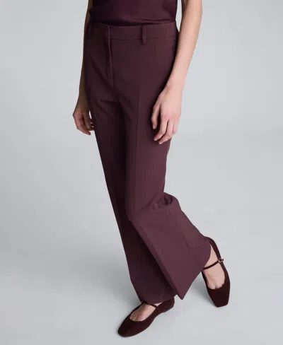 KENNETH COLE WOMEN'S LUXE TWILL FLARE LEG PANT