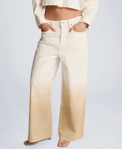 Kenneth Cole Women's Wide-leg High-rise Jeans In Brown