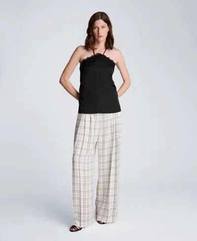 Kenneth Cole Women's Wide-leg Triple Pleated Pants In White
